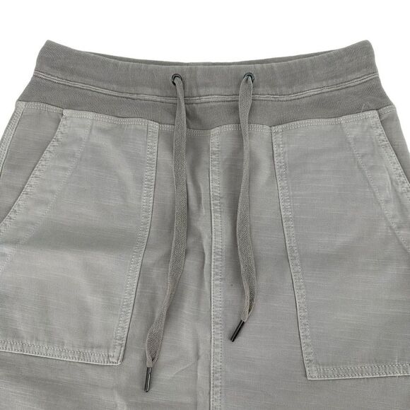 James Perse Skirt Size 1 US Size S Khaki Tan Drawstring Mini Pockets Gorpcore - Picture 3 of 8